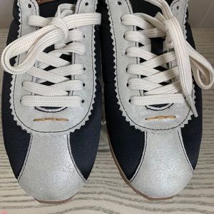 Coach Sneakers Black Gold Silver with Shearling Accent